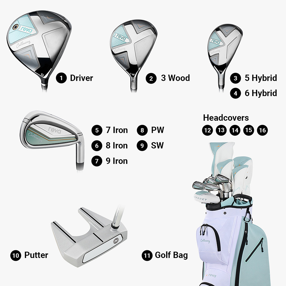 Callaway Lady Reva 26 Complete 11-Piece Golf Set - Peach/Surf